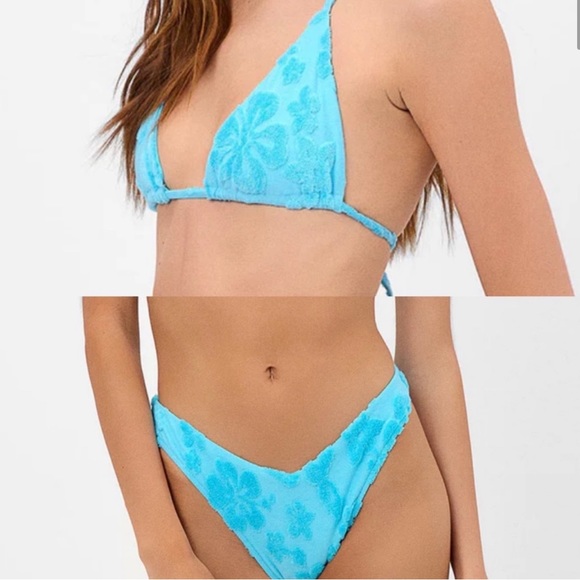 Frankie's Bikinis Swim Frankies Bikini Blue Isle Terry Set Poshmark